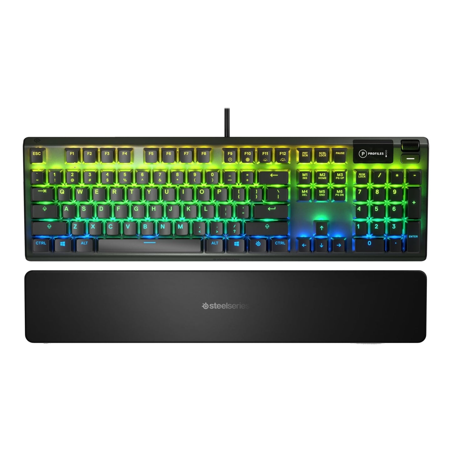 SteelSeries Apex 3 TKL RGB Gaming Keyboard – Tenkeyless Compact Form Factor - 8-Zone RGB Illumination – IP32 Water & Dust Resistant – Whisper Quiet Gaming Switch – Gaming Grade Anti-Ghosting,Black