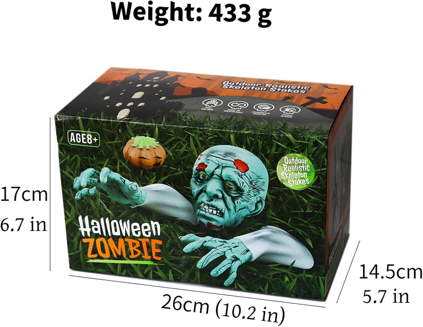 Realistic Zombie Garden Stakes Halloween Decorations Outdoor Yard Stakes Outside House Lawn Patio Party Graveyard Scenes Halloween Decor