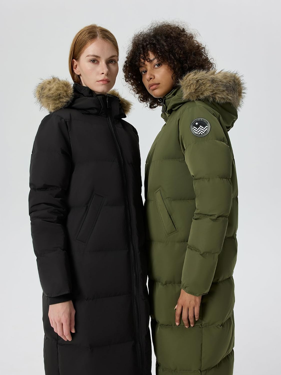 Fitouch Women's Waukee Long Down Coat Parka Jacket | 750+ Fill Power | Full-Length