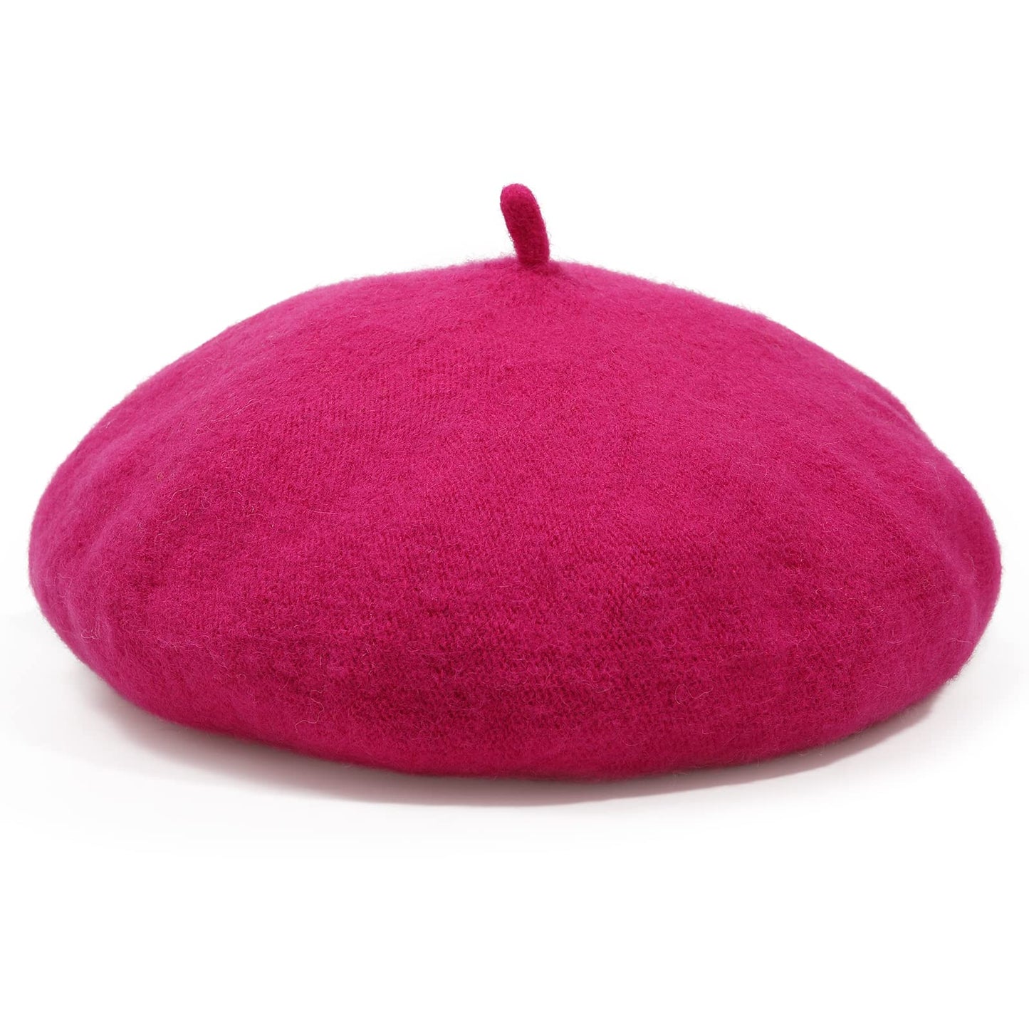 Women French Wool Beret Hats - Solid Color Classic Beanie Winter Cap