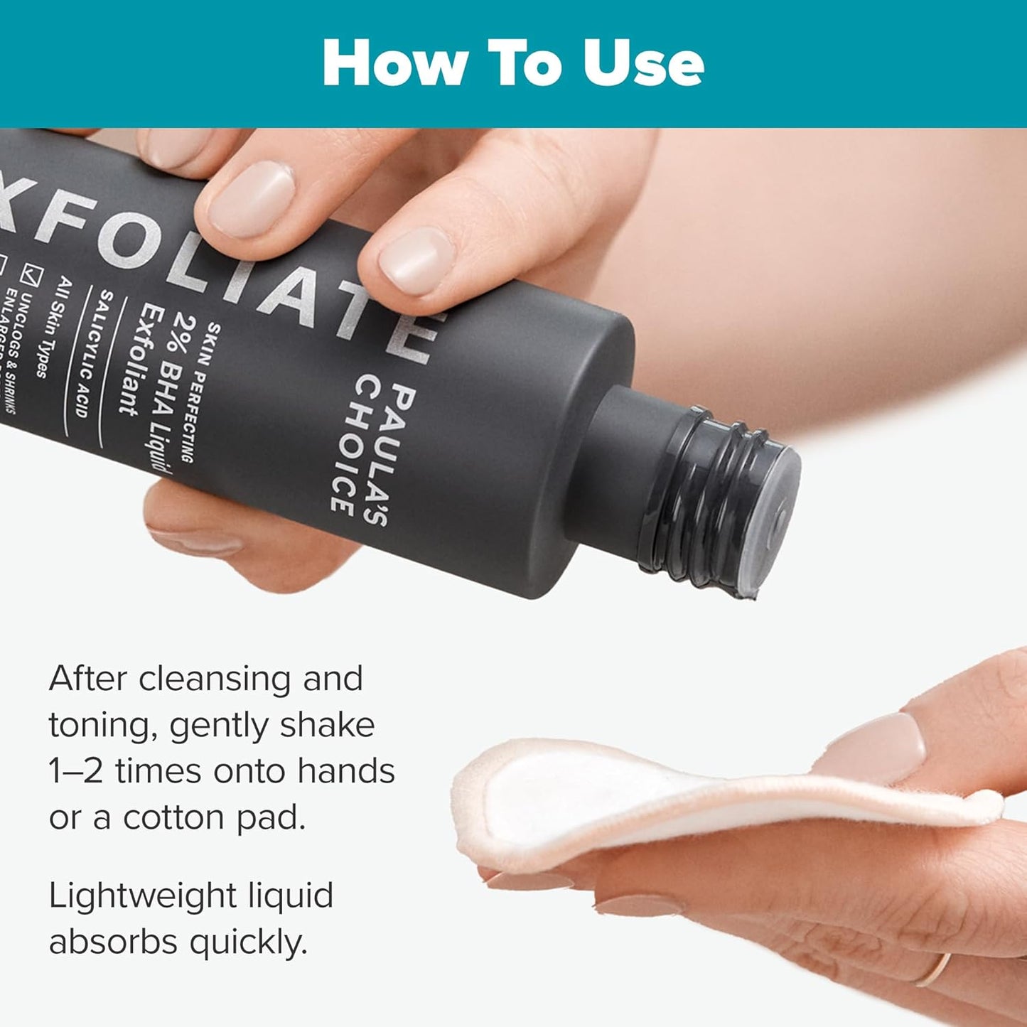 Paula's Choice SKIN PERFECTING 2% BHA Liquid Salicylic Acid Exfoliant-Facial Exfoliant for Enlarged Pores, Wrinkles & Fine Lines, Suitable for Blackhead-Prone Skin, Fragrance-Free