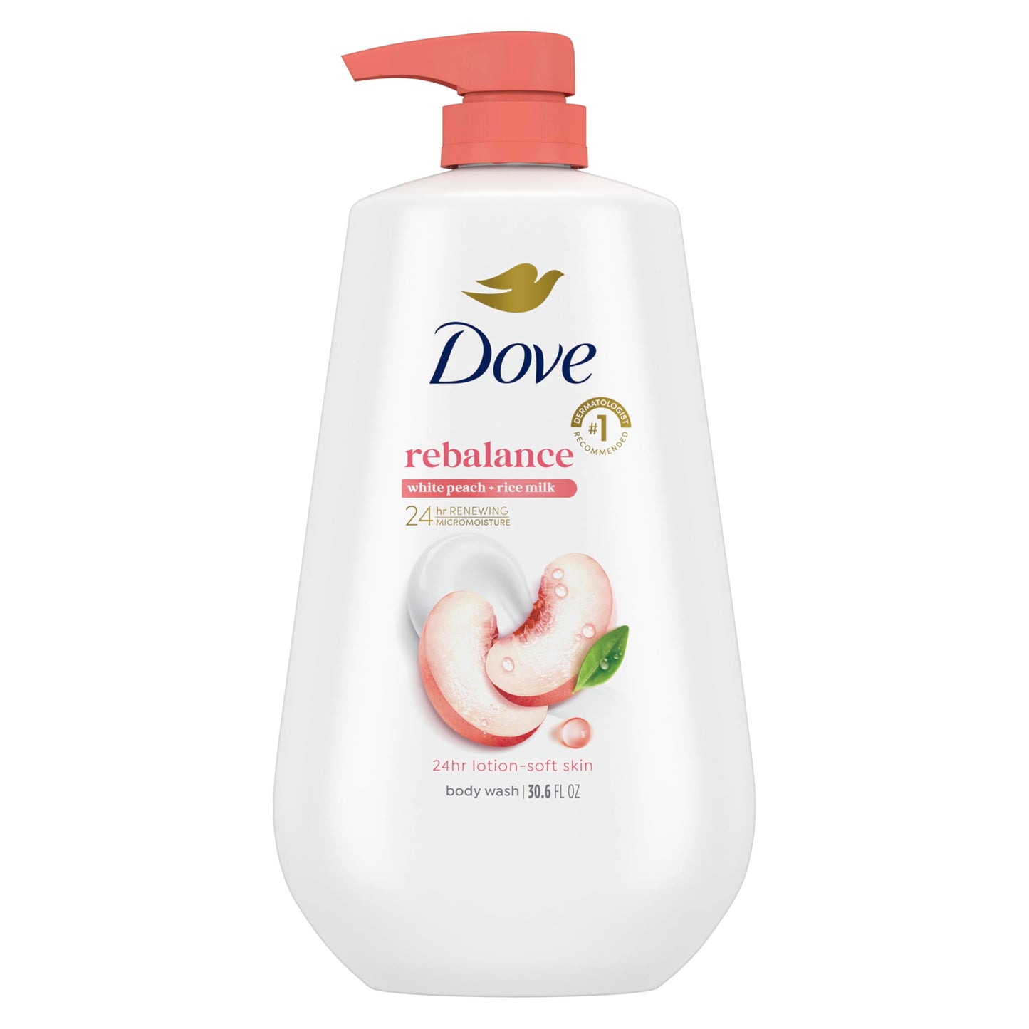 Dove Body Wash Deep Moisture for 24hr Lotion-Soft Skin Moisture Moisturizing Skin Cleanser with No Sulfates No Parabens 30.6 oz