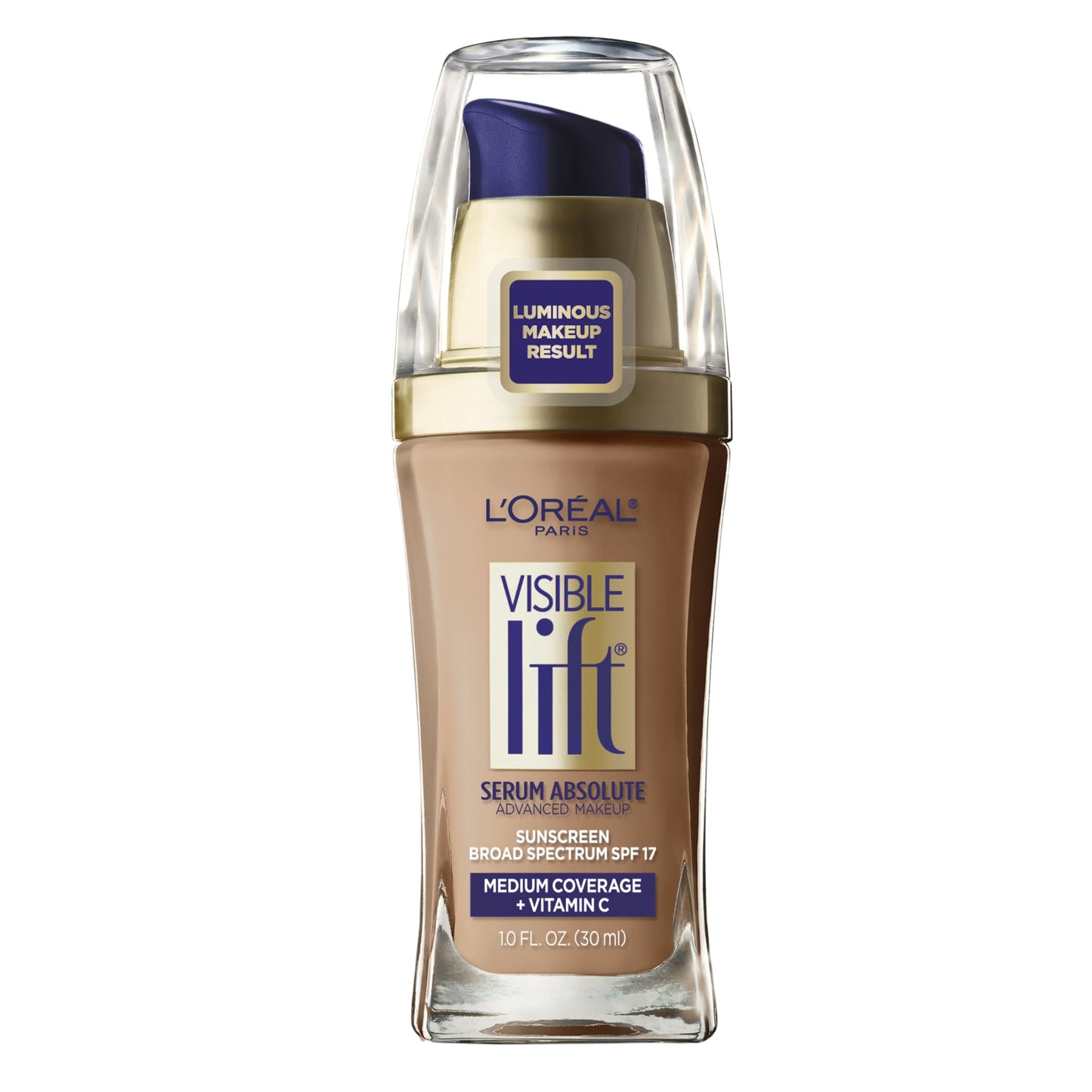 L'Oreal Paris Visible Lift Serum Absolute Foundation, Natural Beige, 1 Ounce