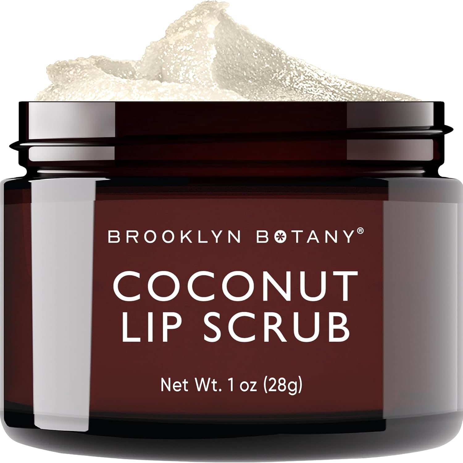 Brooklyn Botany Coconut Flavor Lip Scrub Exfoliator - 1 oz, Moisturizer for Dry & Chapped Lips