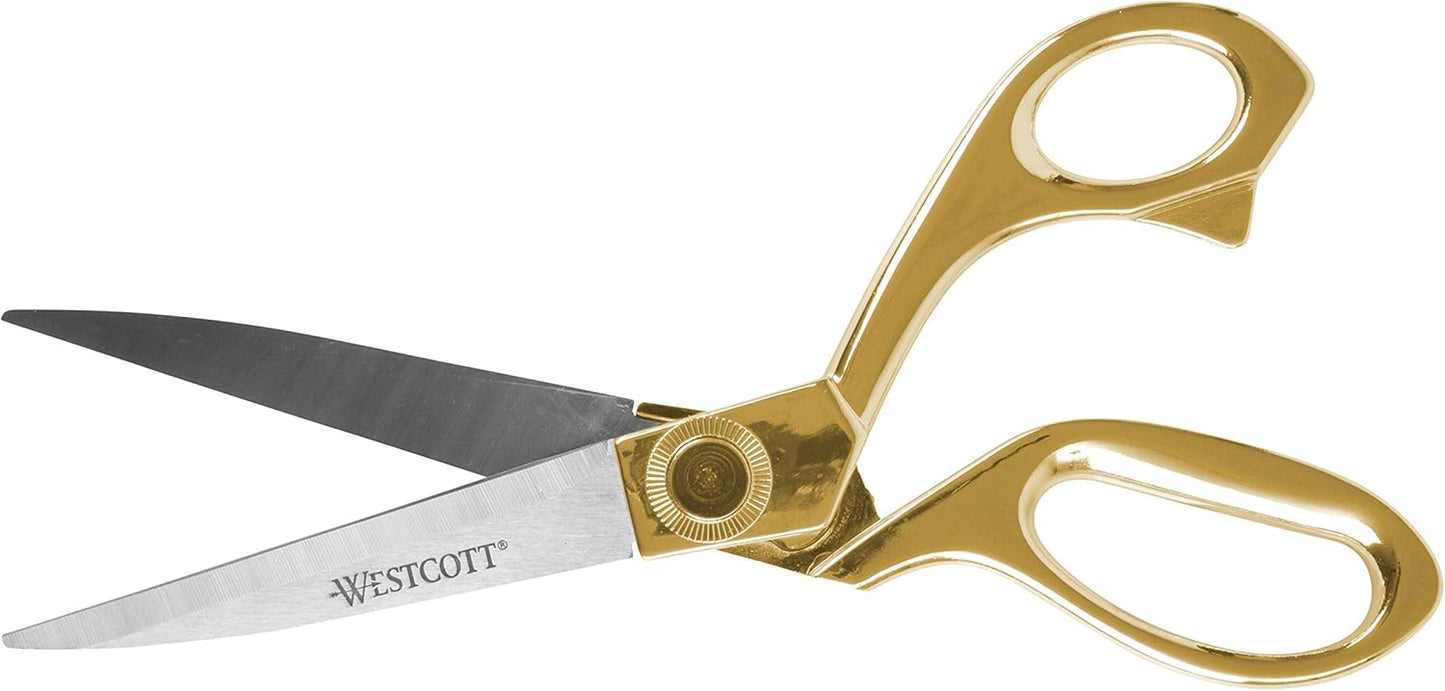 Westcott 17196 8-Inch Stainless Steel Gold Scissors For Office and Home