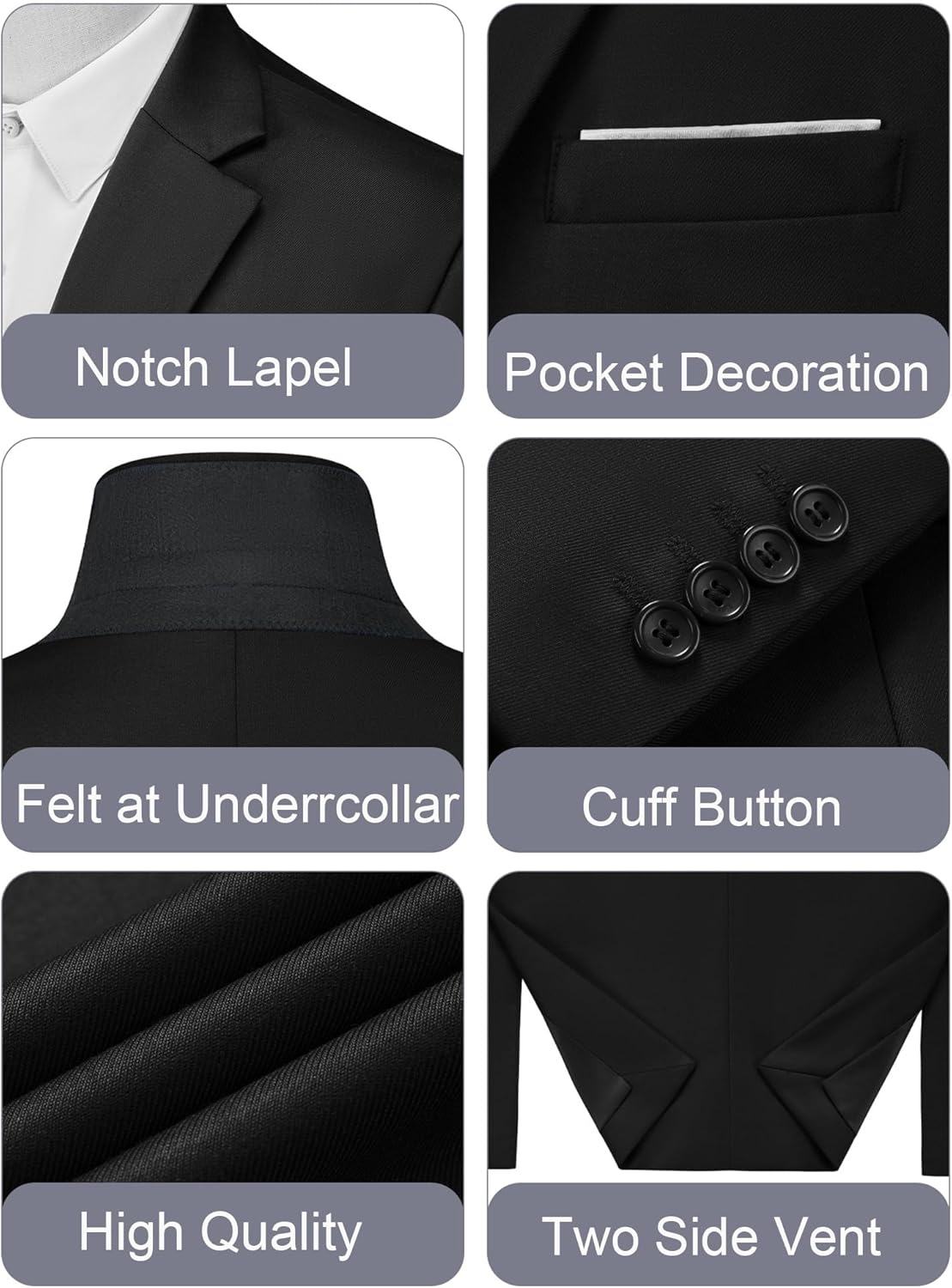 MAGE MALE Men's One Button Blazer Casual Solid Color Suit Jacket Slim Fit Lightweight Sport Coats Blazers