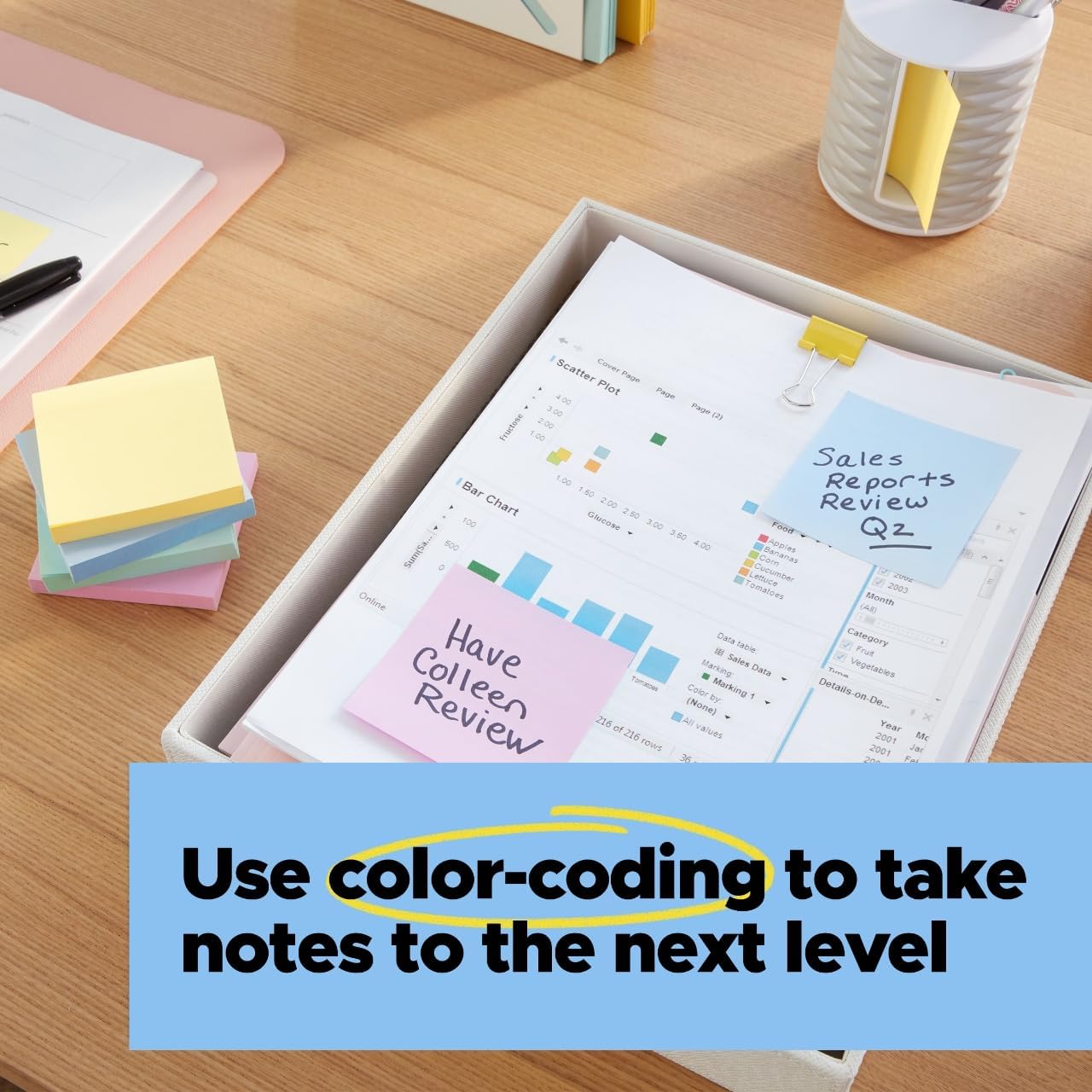 Post-it 100% Recycled Paper Super Sticky Notes, 2X The Sticking Power, 3x3 in, 5 Pads, 70 Sheets/Pad, Wanderlust Pastels Collection (654R-5SSNRP)