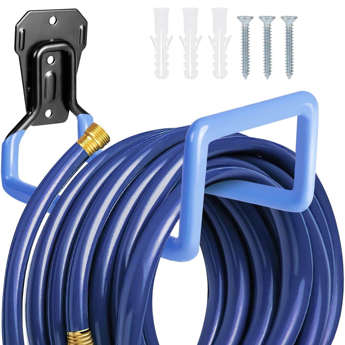 Metal Garden Hose Holder - Heavy Duty Hose Hanger Wall Mounted Water Hose Holder for Outside Yard, Sturdy Hose Reel Hose Hooks for Water Hose