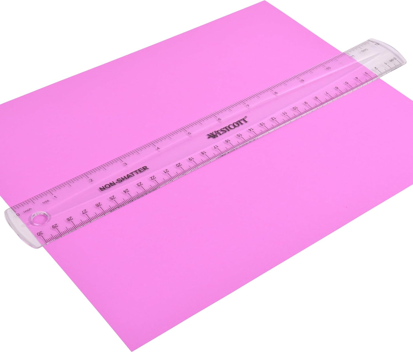 Westcott 13862 Flexible, Shatterproof Clear Ruler, 12 in