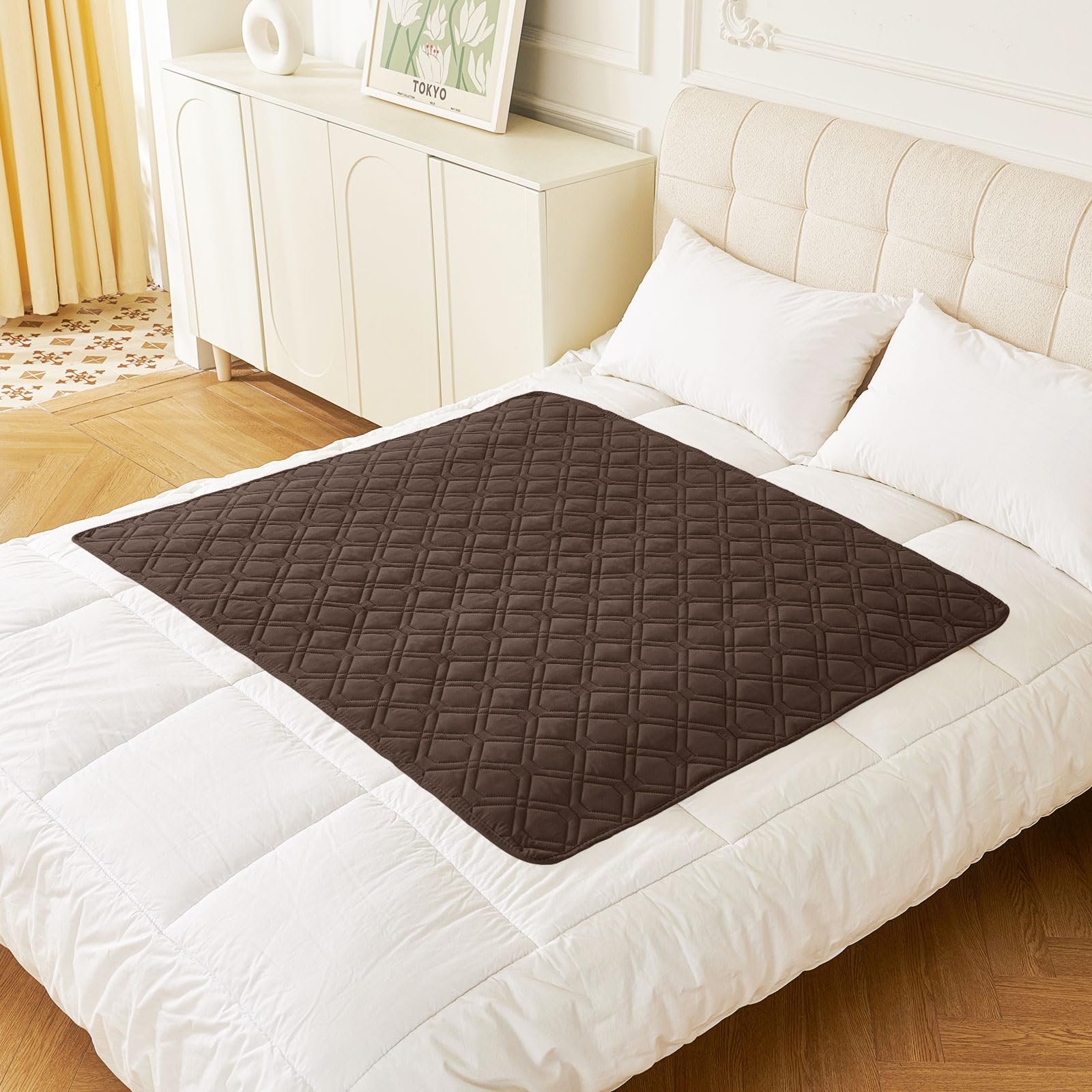 hyha Waterproof Dog Bed Blanket, Soft Pet Blankets, Waterproof Couch Cover for Dogs, Reversible Sofa Covers Washable for Furniture (30x70 Inch, Grey/Dark Grey)