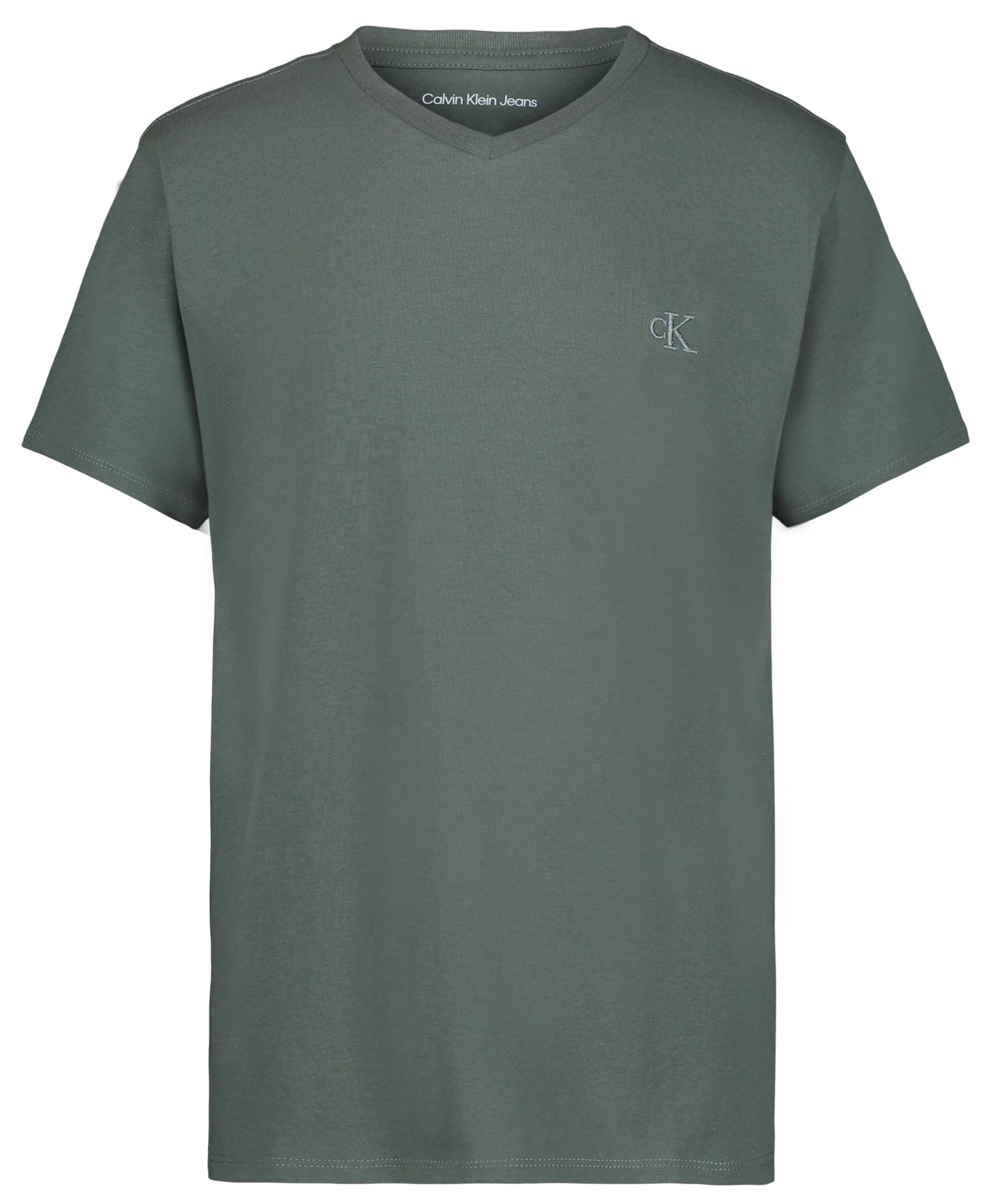 Calvin Klein Boys' Short Sleeve Solid V-Neck T-Shirt, Soft, Comfortable, Relaxed Fit
