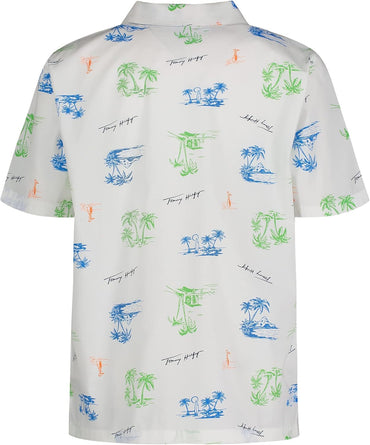 Tommy Hilfiger Boy's Short Sleeve Blue Skies Plaid Shirt (Big Kids)