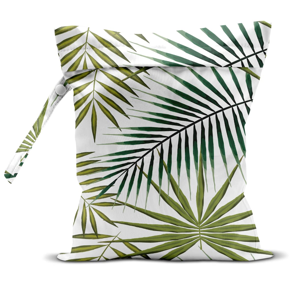Wet Bag, Wet Dry Bag, Wet Bag for Swimsuit, Travel, Beach, Pool, Diapers, Dirty Yoga Gym Clothes, Makeup Bag, Waterproof Tropical Palm Leaves Decor Jungle Palm Leaf Favors