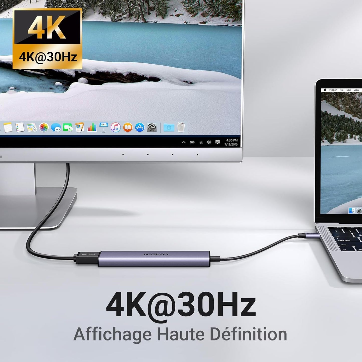 UGREEN Revodok 105 USB C Hub 5 in 1 Multiport Adapter 4K HDMI, 100W Power Delivery, 3 USB-A Data Ports, USB C Dongle for MacBook Pro/Air, iPad Pro, iMac, iPhone 15 Pro/Pro Max, XPS, Thinkpad