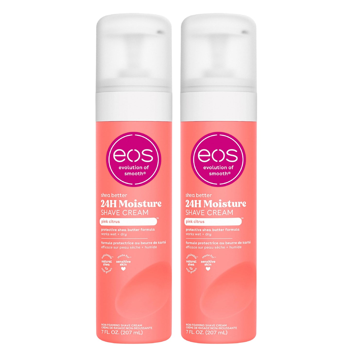 eos Shea Better Women's Shave Cream- Vanilla Bliss, Shea Butter Skin Care, Shaving Cream for Women, 14 fl oz, 2-Pack