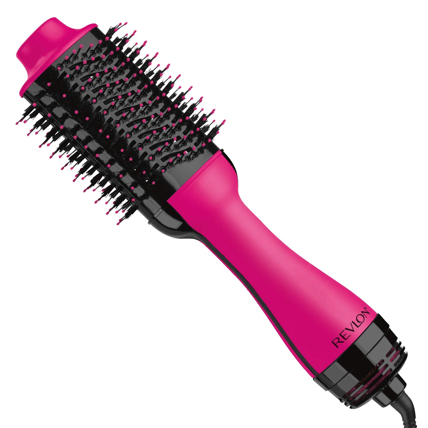 REVLON One-Step Volumizer Hair Dryer and Styler, for Less Frizz, More Shine, and Reduced Heat Damage for Salon Style Round Brush for Blowout, Black (Amazon Exclusive)