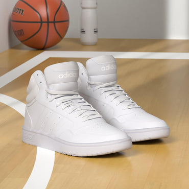 adidas Womens Hoops 3.0 High Sneakers Shoes Casual - White
