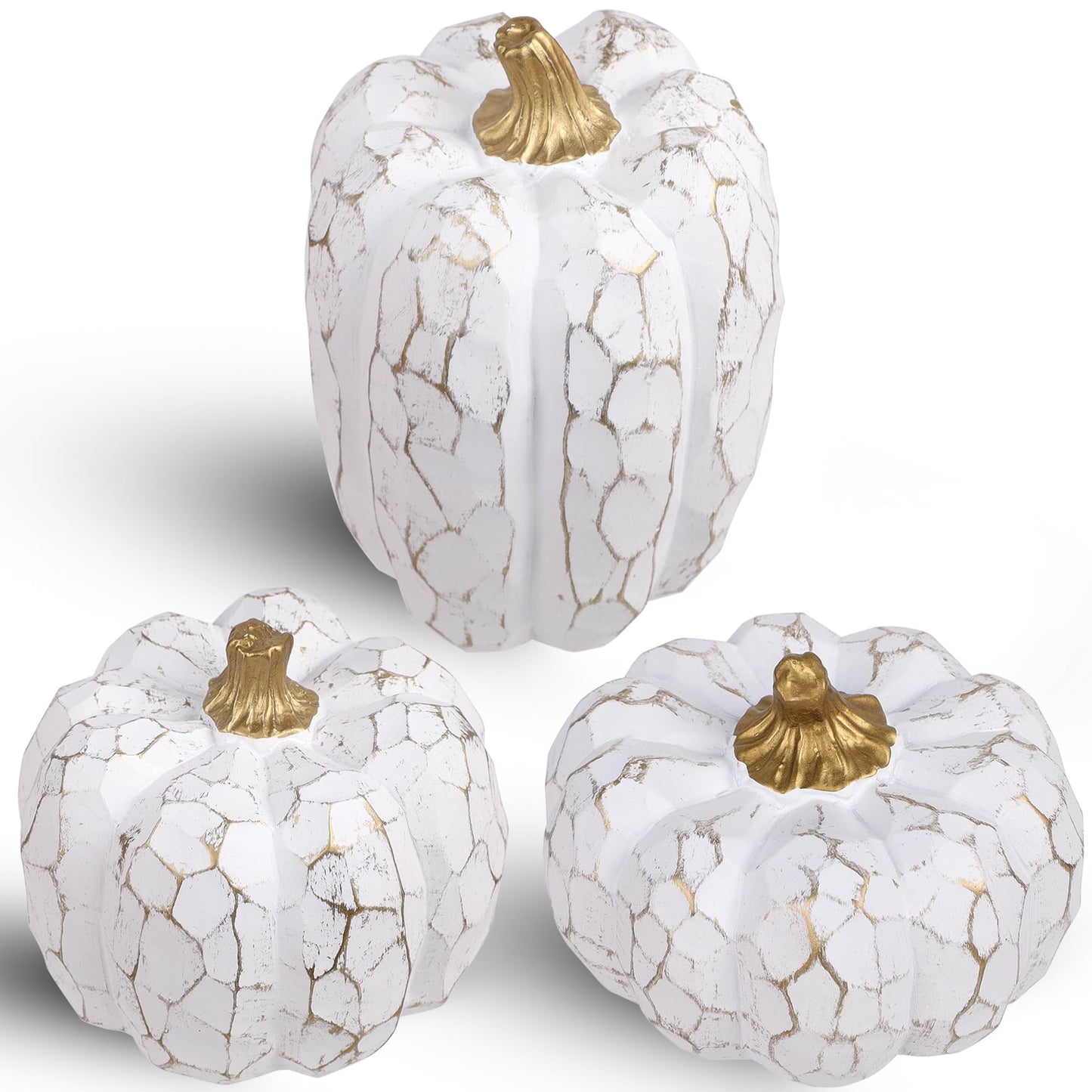 winemana 12 Pack Silver Pumpkin Fall Decor, Foam Glitter Pumpkins for Decorating Mini Artificial Craft Pumpkins for Thanksgiving Table Party Harvest Decorations