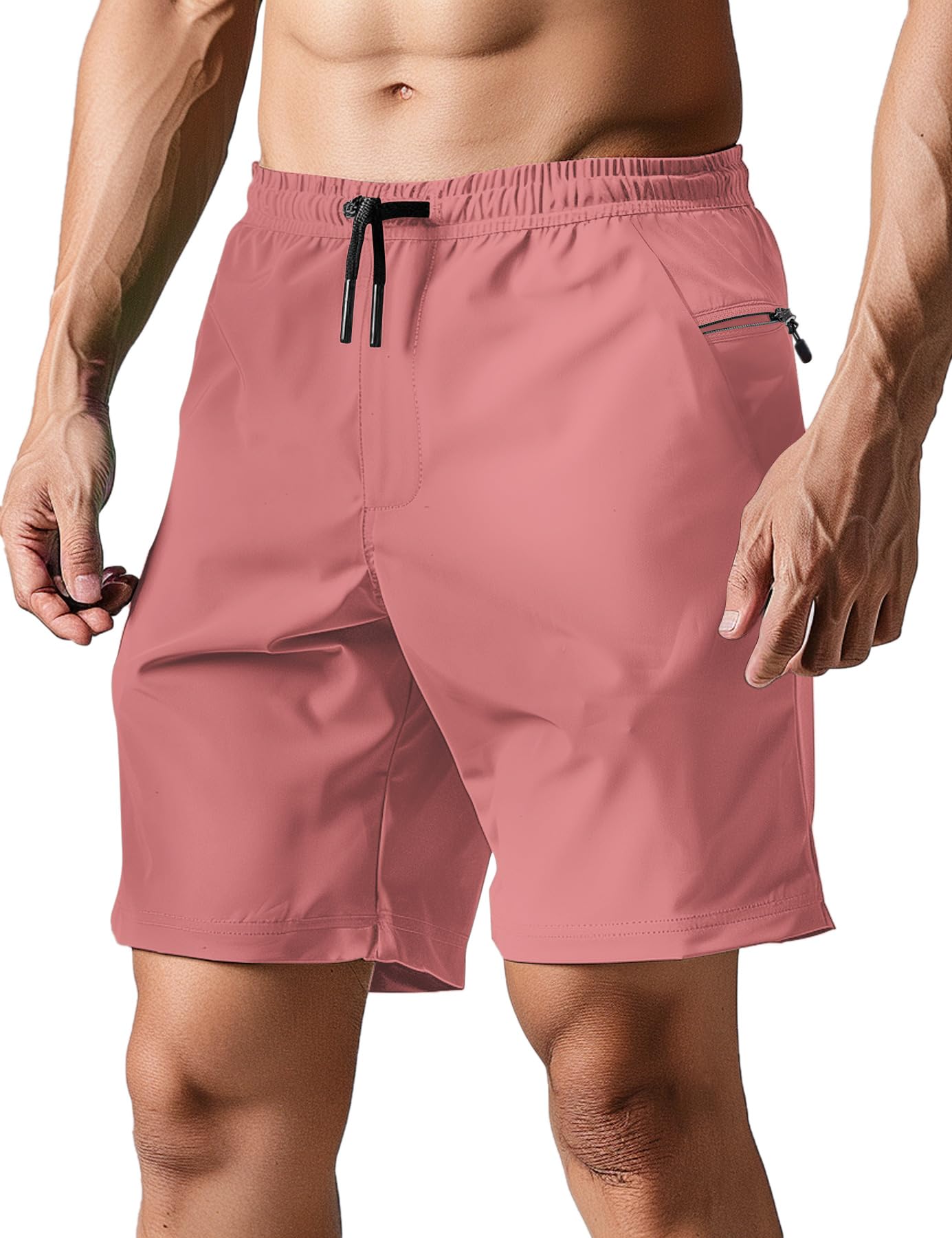 TUONROAD Mens Swim Trunks with Compression Liner 2 in 1 Board Shorts 7 Inch Quick Dry Swimming Shorts with Zipper Pockets