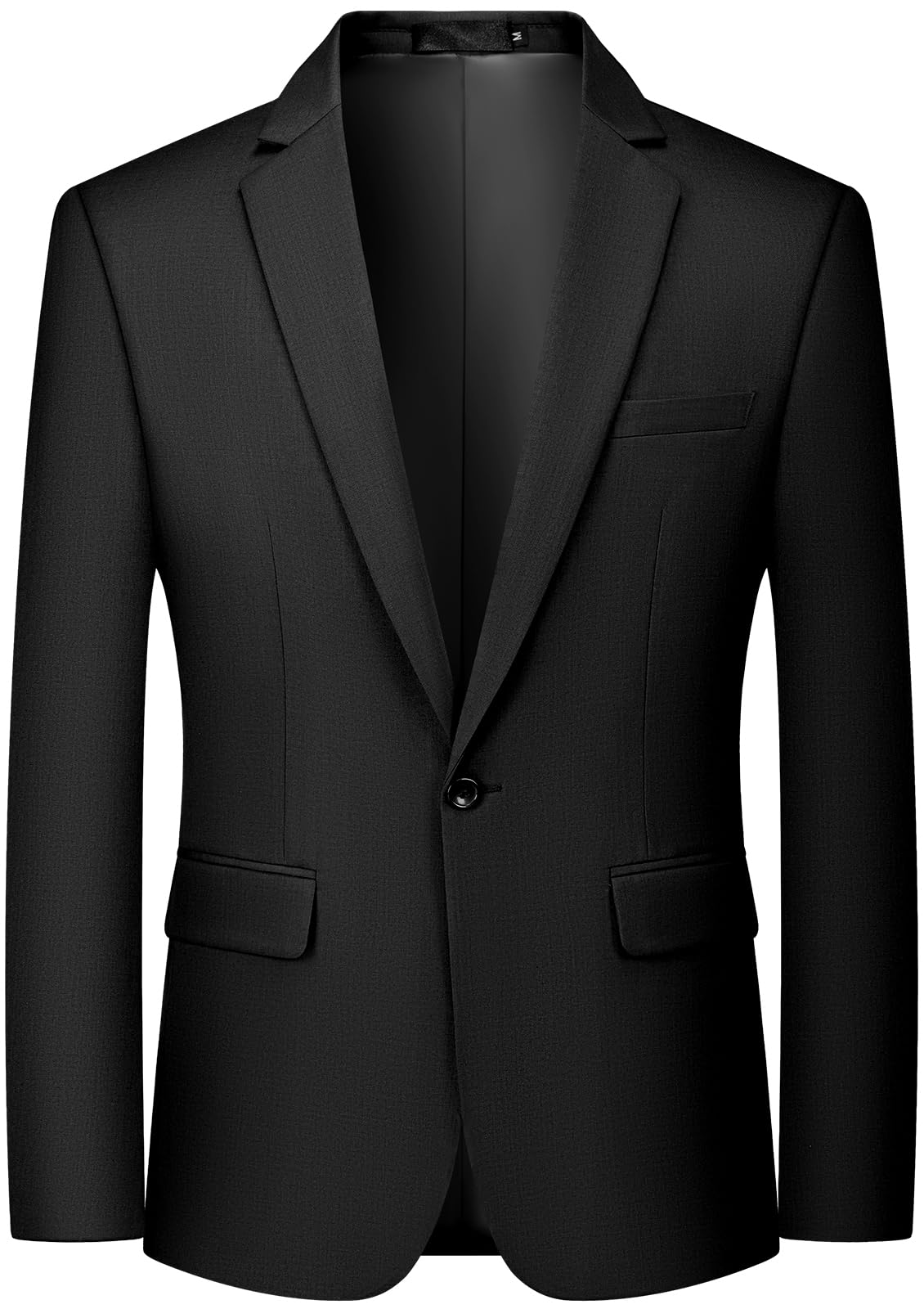 MAGE MALE Men's One Button Suit Jacket Elegant Solid Color Blazers Slim Fit Lightweight Sport Coats Blazer