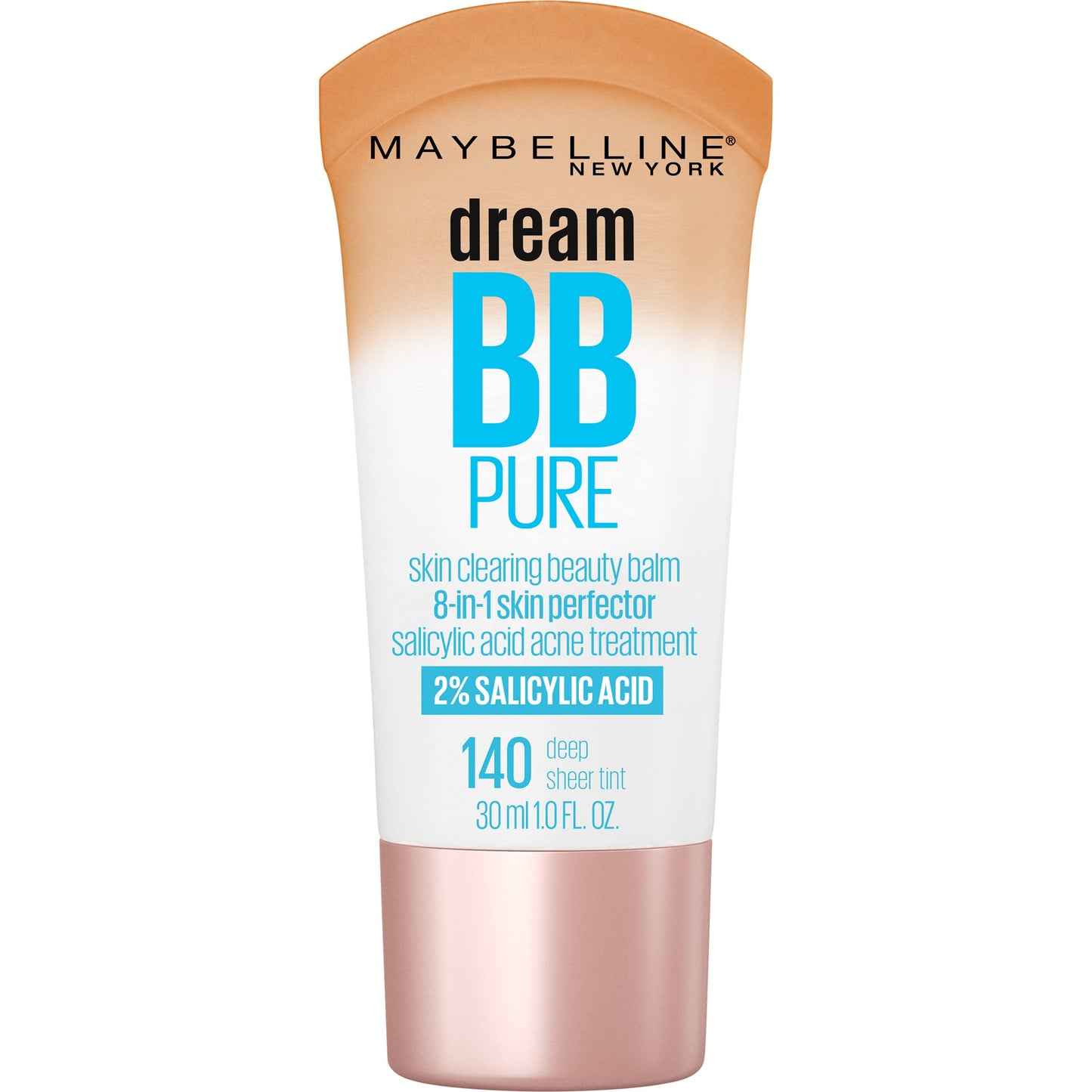 Maybelline Dream Pure Skin Clearing BB Cream, 8-in-1 Skin Perfecting Beauty Balm With 2% Salicylic Acid, Sheer Tint Coverage, Oil-Free, Light/Medium, 1 Count