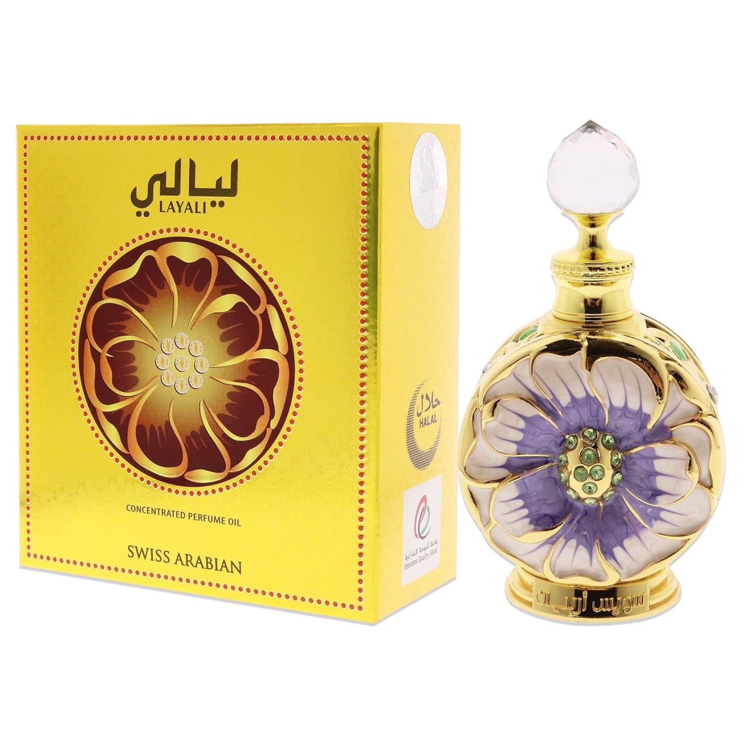 Swiss Arabian Layali - Luxury Products From Dubai - Long Lasting And Addictive Personal Perfume Oil Fragrance - A Seductive Signature Aroma - 0.5 Oz