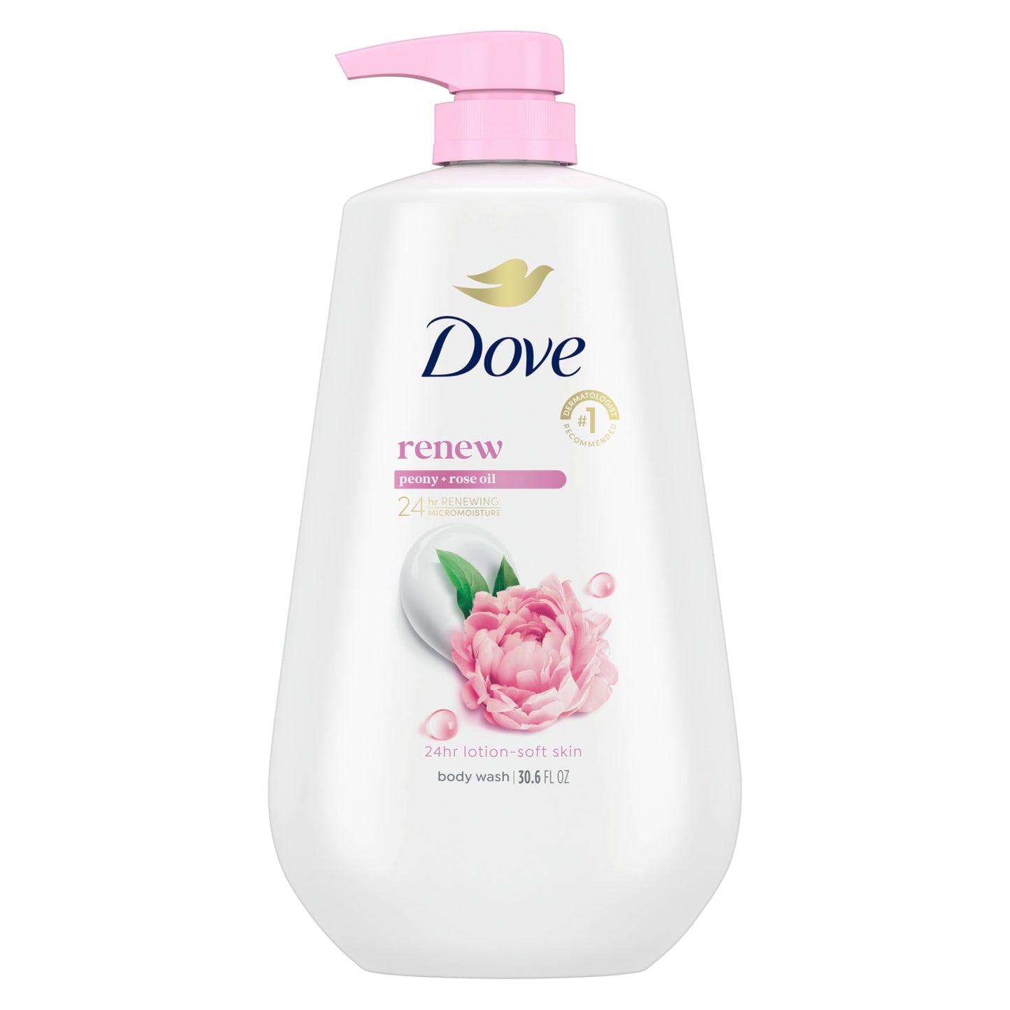 Dove Body Wash Deep Moisture for 24hr Lotion-Soft Skin Moisture Moisturizing Skin Cleanser with No Sulfates No Parabens 30.6 oz