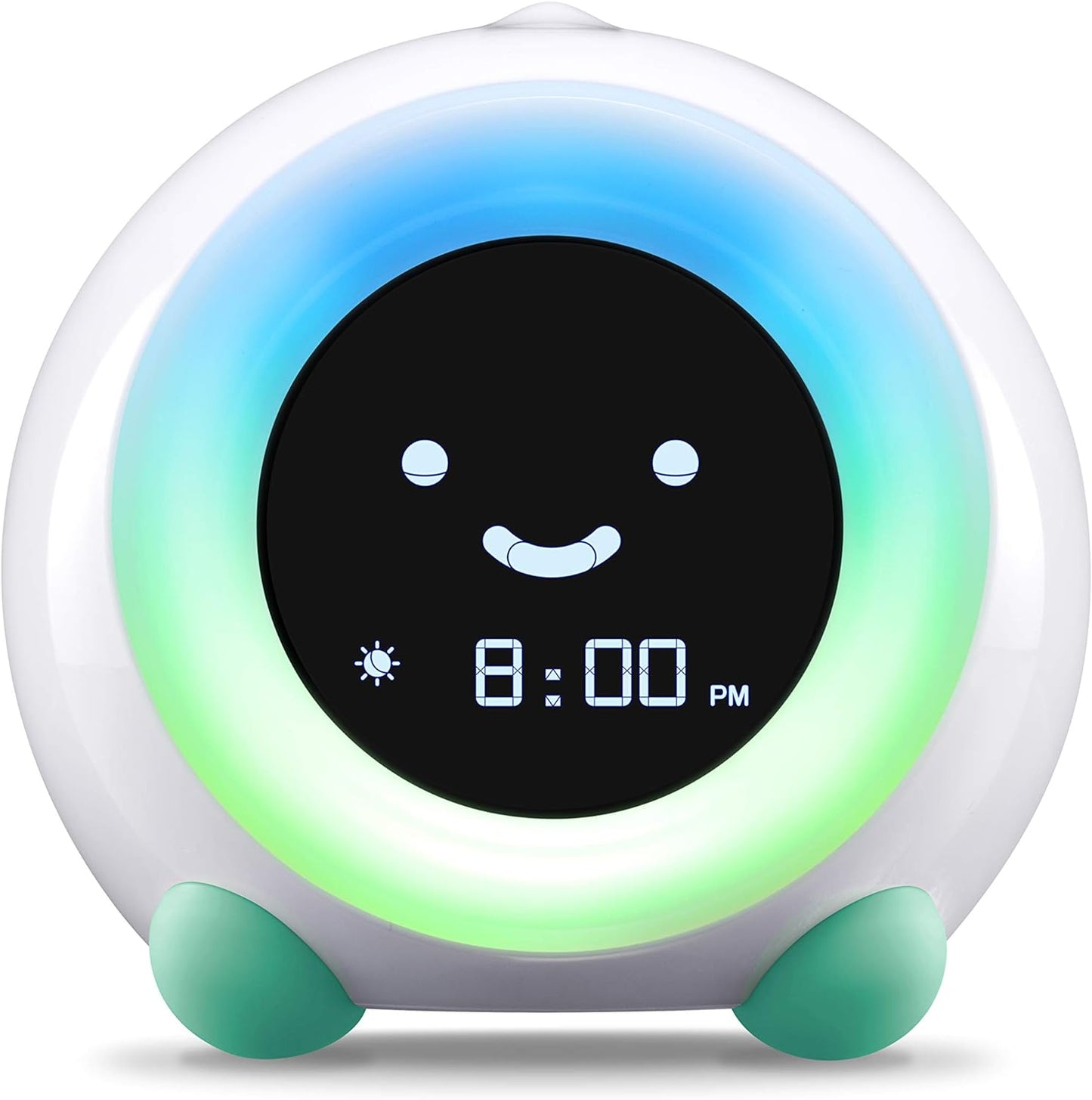 LittleHippo Mella: All-in-One Kids Trainer, Alarm Clock, Night Light & Sleep Sounds Machine. Encourage Sleep Training with Toddler Alarm Clock, Timer Night Light, Cute Kids Room Decor - Tropical Teal