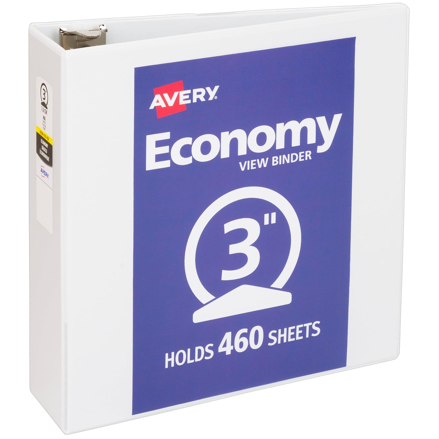 Avery Economy View 3 Ring Binder 1/2 Inch Round Rings, 1 White Binder (05706)