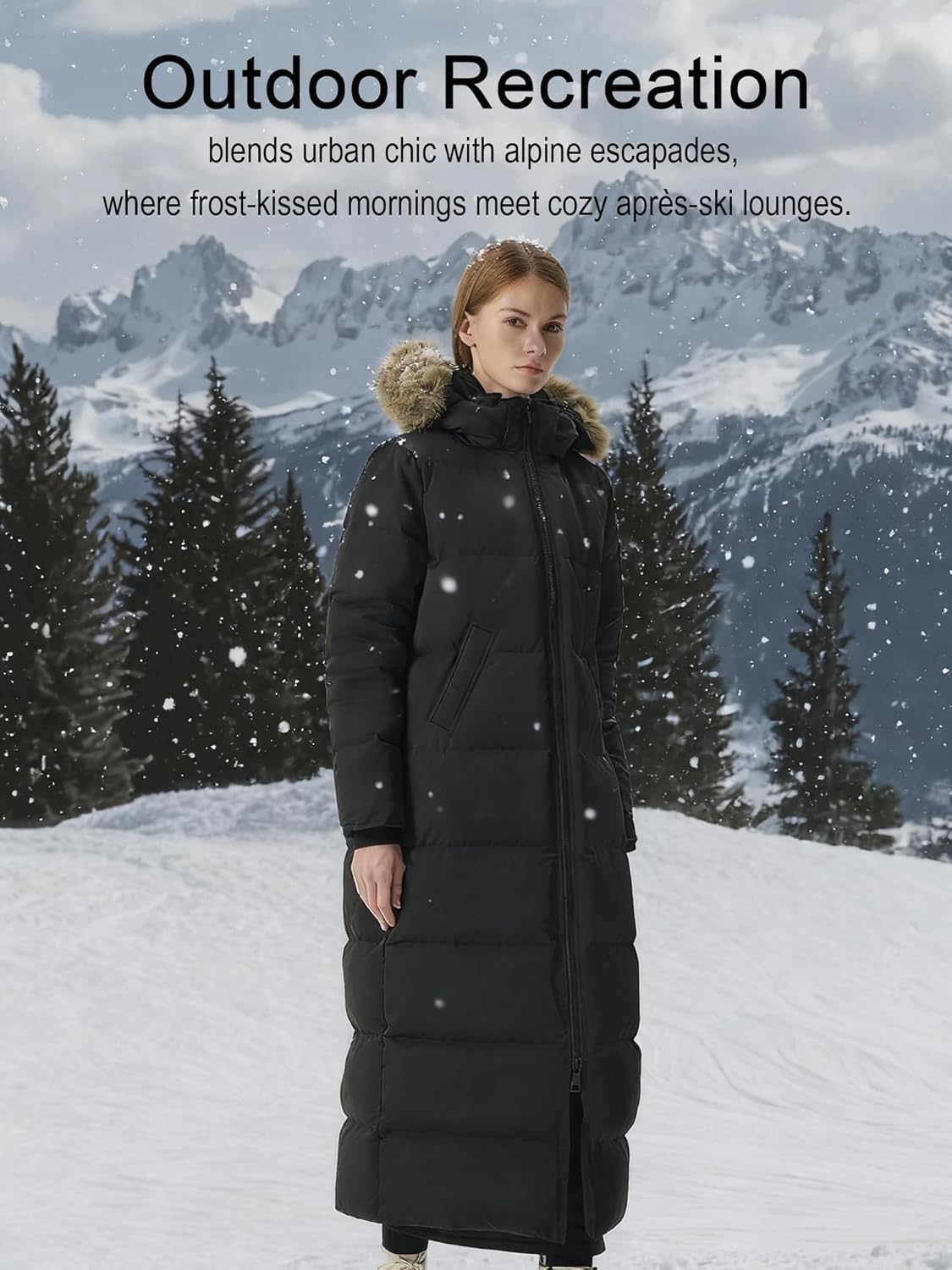 Fitouch Women's Waukee Long Down Coat Parka Jacket | 750+ Fill Power | Full-Length