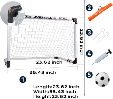 Kids Soccer Goal for Backyard Set, Small Foldable Goals for Toddler, Kids Mini Goals for The Garden/Indoor/Outdoor, 23" x 16"/ 35" x 23"/ 45" x 31" Goal Size, Children Soccer Toy Age 1-11
