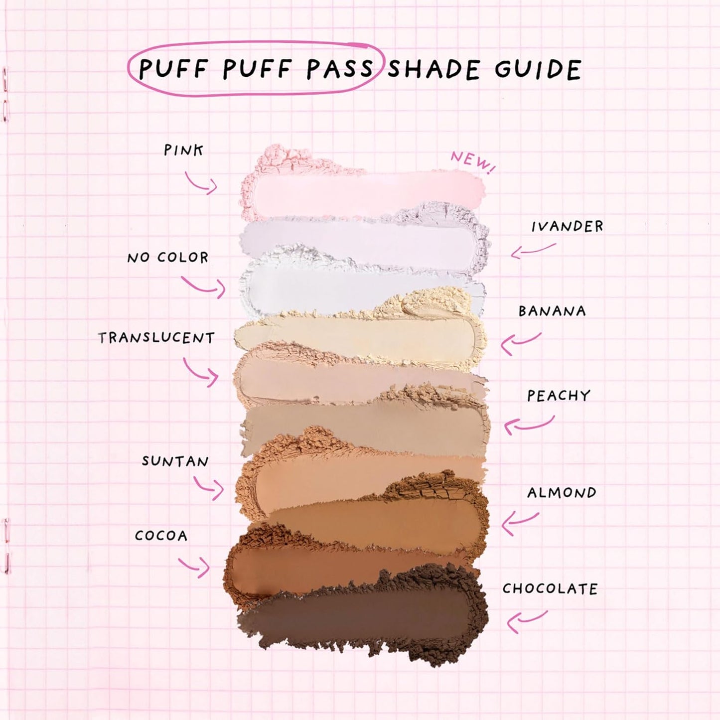 Kimchi Chic Beauty Puff Puff Pass Set and Bake Setting Powder for Makeup, Extra Fluffy Loose Face Powder Poof, Soft Natural Face Makeup for Uneven Skin Tone, 02 Banana