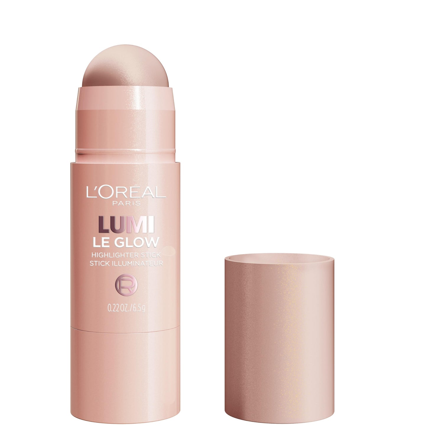 L'Oreal Paris True Match Lumi Le Glass Highlighter Stick, Reflective, Translucent, Glassy Highlighter for Face and Body, 620 Pink Ballet, 0.25 Oz