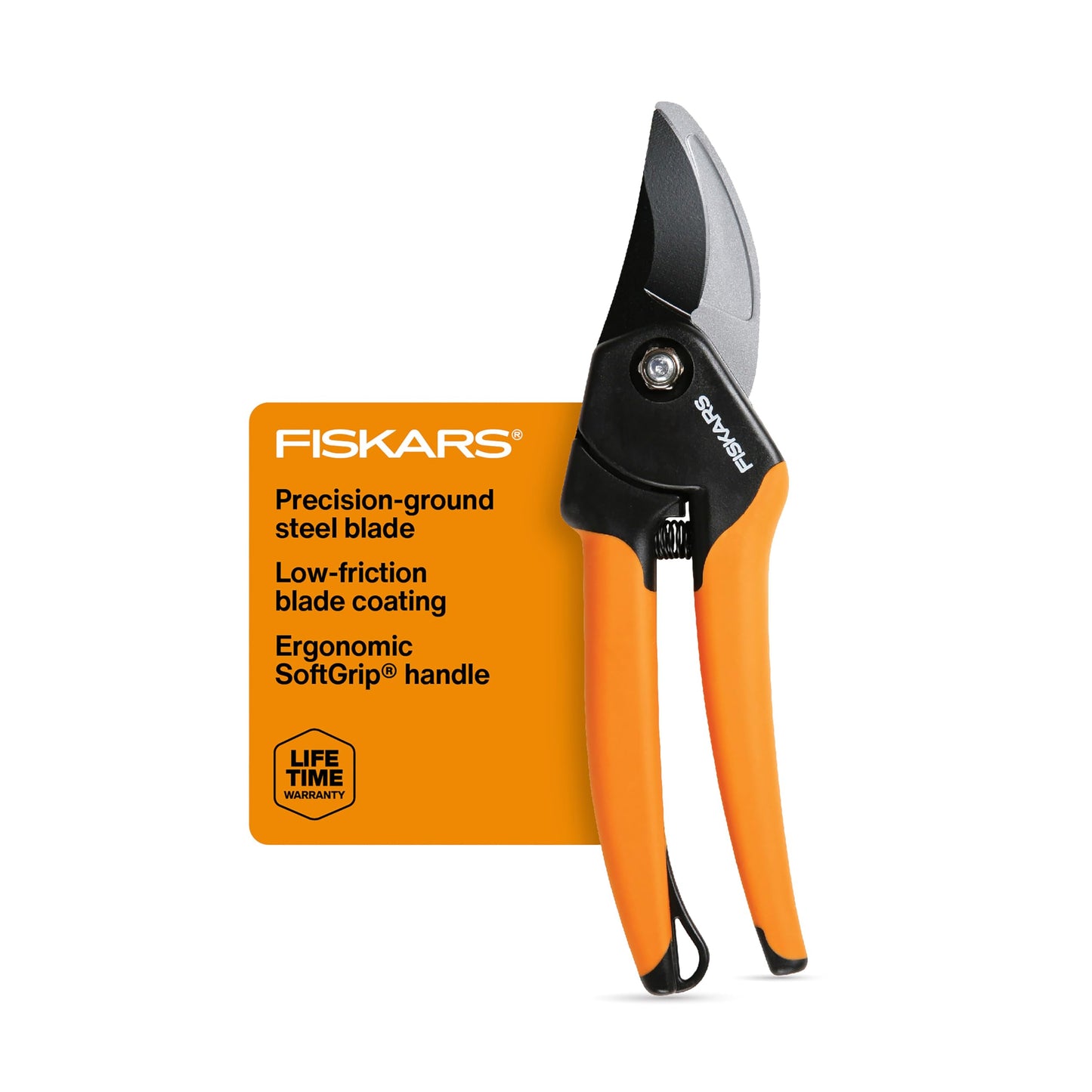 Fiskars Bypass Pruning Shears, 5/8-Inch Cut Capacity Garden Clippers, Gardening Scissors with Sharp, Rust Resistant Steel Blade