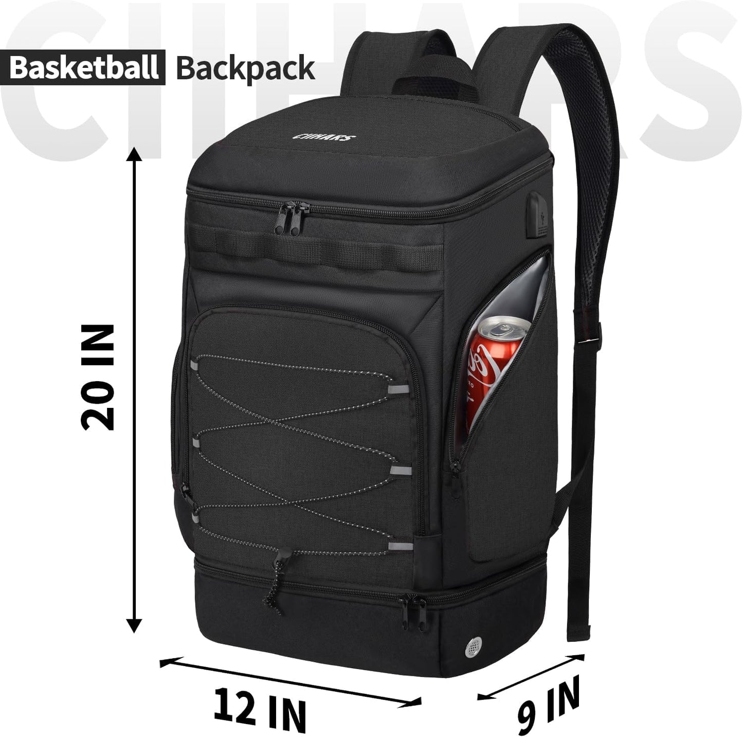 Basketball Backpack Basketball Bag Large Sports Bag with Separate Ball holder & Shoes compartment, Best for Basketball, Soccer,Volleyball,Gym