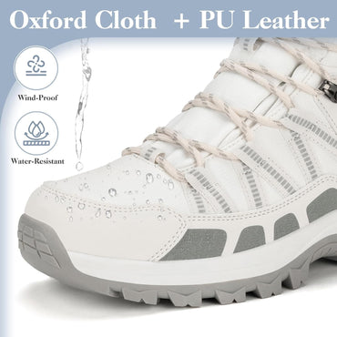 Mishansha Women's Winter Snow Boots Waterproof Warm Fur Lined Ankle Hiking Boot Non-Slip Outdoor Cold Weather Shoes