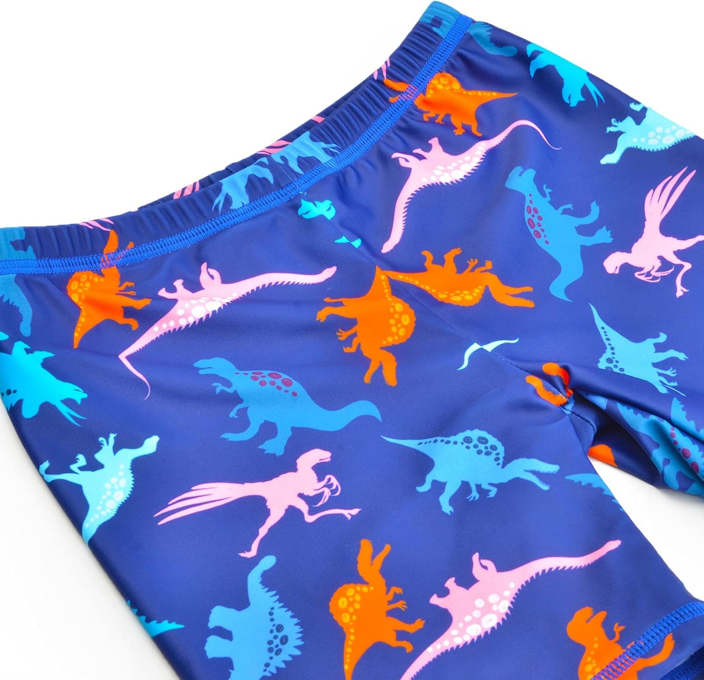 Boys Two Piece Rash Guard Swimsuits Kids Short Sleeve Swimwear Sets Bathing Suit with Sun Hat for 2-6 Years