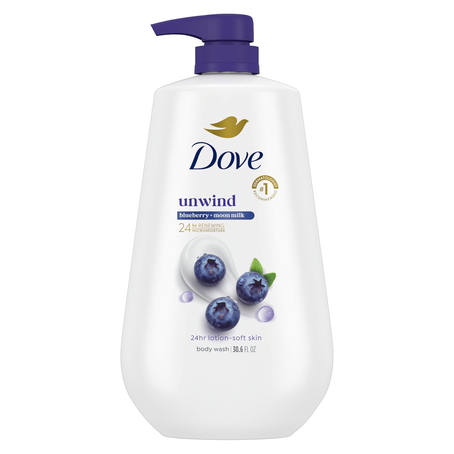 Dove Body Wash Deep Moisture for 24hr Lotion-Soft Skin Moisture Moisturizing Skin Cleanser with No Sulfates No Parabens 30.6 oz