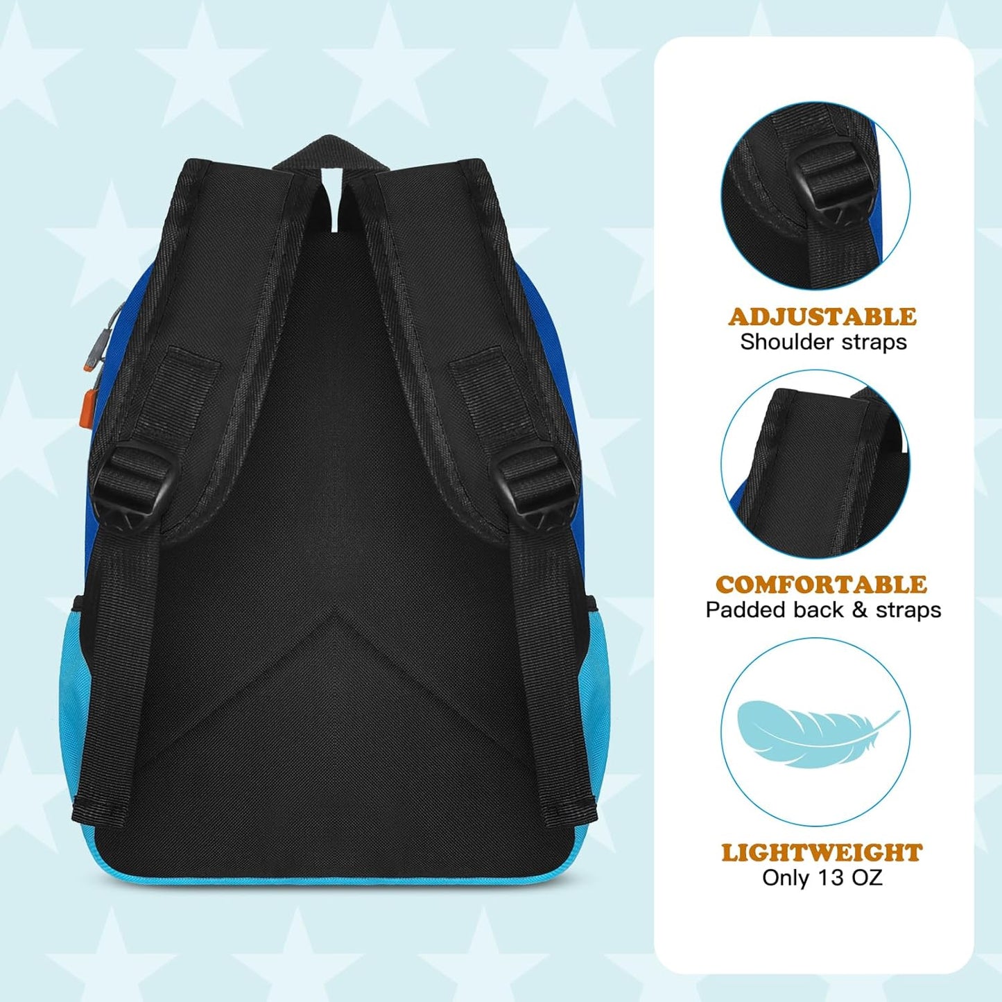 Little Kids Backpack for Girls Boys - Toddler Preschool Backpack School Bag Cute Kindergarten Backpack for Aged 3-8, Treasure Blue Sky Blue