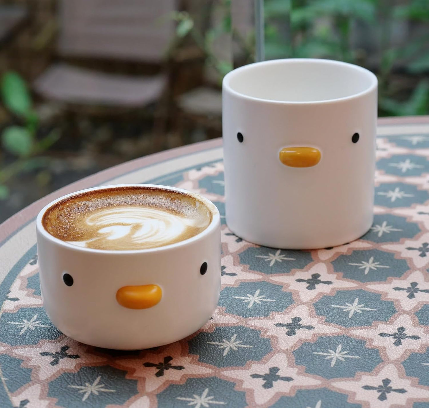 PURROOM Cute Duck Coffee Mug, 8 oz Latte Cup, Handmade Glaze Small Coffee Cup, Safety Ceramic Milk Mugs. Best Gifts For Coffee Lover.