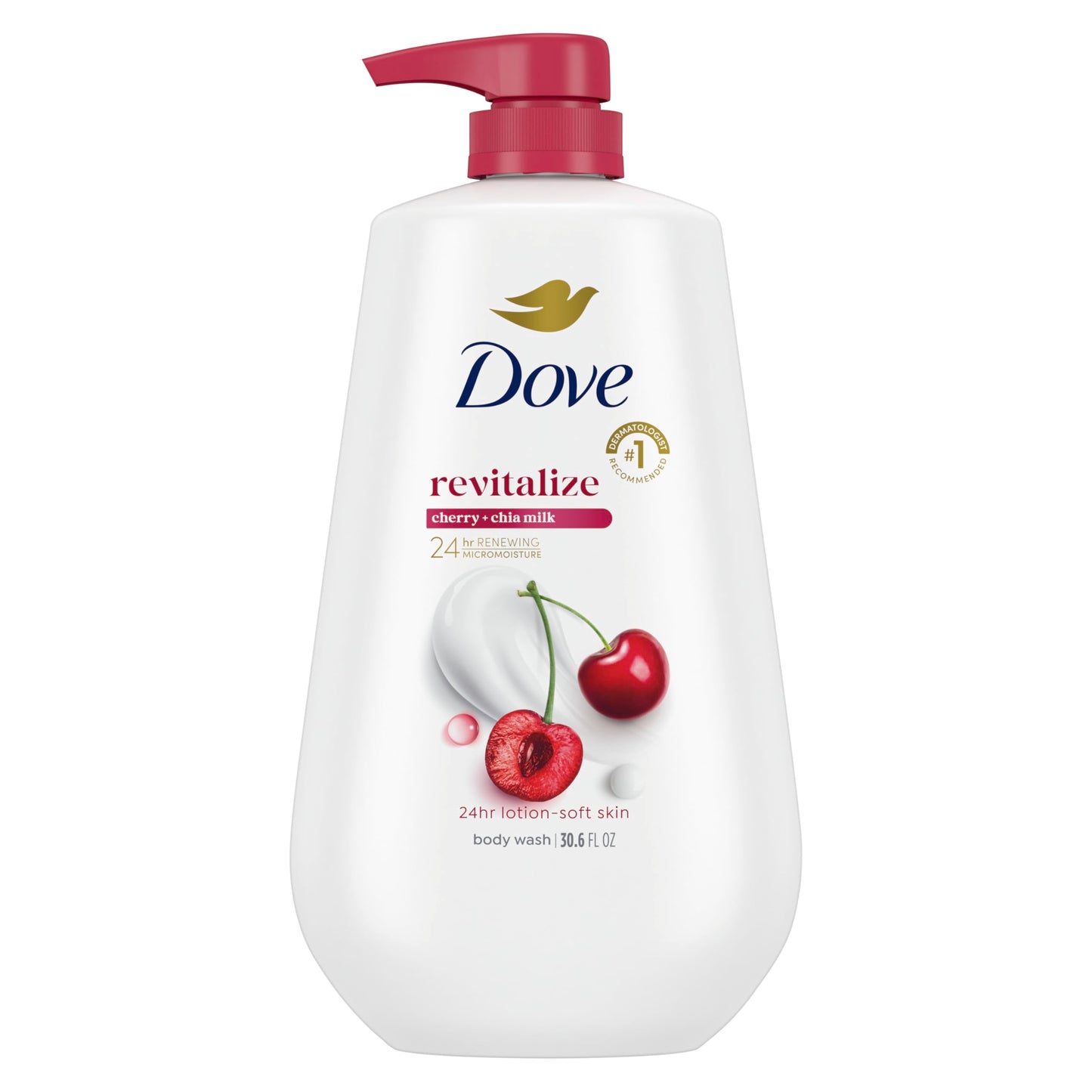 Dove Body Wash Deep Moisture for 24hr Lotion-Soft Skin Moisture Moisturizing Skin Cleanser with No Sulfates No Parabens 30.6 oz