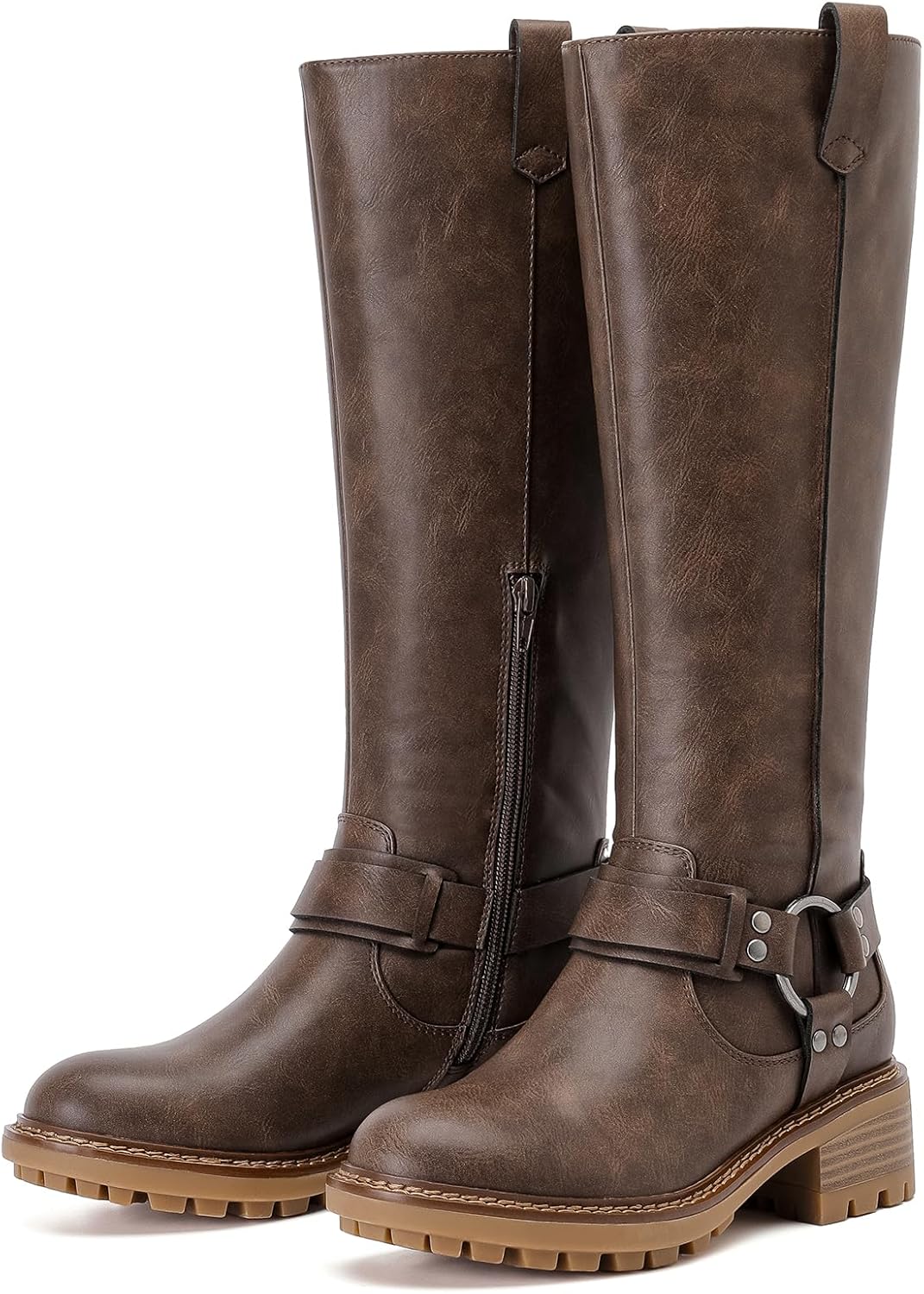 Women's Knee High Boots Stylish Comfort Round Toe Tall Riding Combat Boot Classic Fashion Fall Winter Boots for Women.