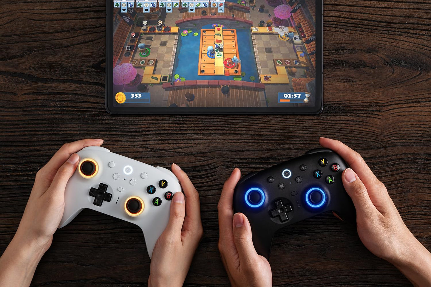 8BitDo Ultimate 2 Wireless Controller for Windows & Android, Gaming Controller with TMR Joysticks, Switchable Hall Effect/Tactile Triggers, RGB Fire Ring, 8Speed Wireless Tech, Black