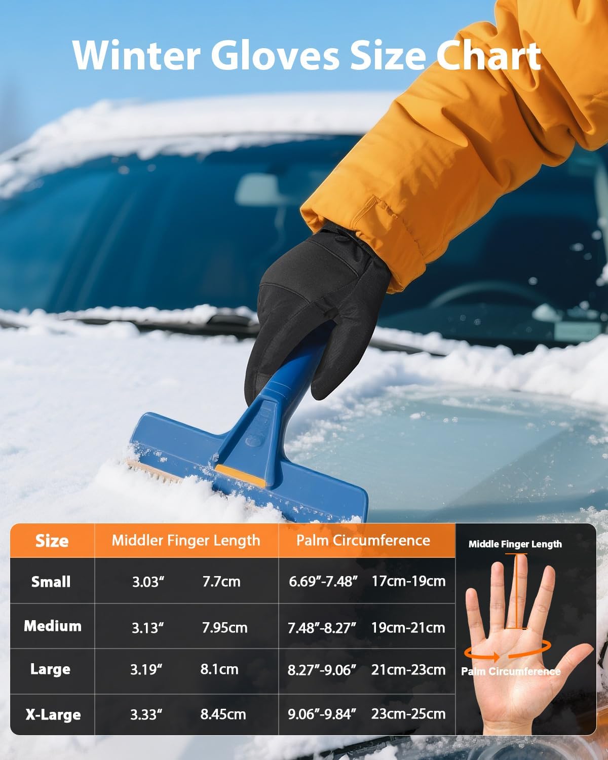 Pixel Panda Mens Winter Gloves Waterproof, Gloves for Cold Weather Extreme Women with 3M Thinsulate and Thick Plush Fleece