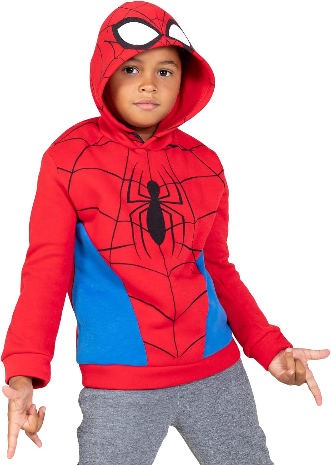 Marvel Avengers Spiderman Boys Fleece Cosplay Pullover Hoodie Toddler to Big Kid