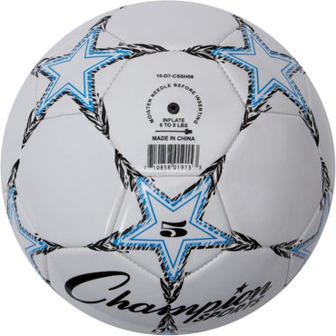 Champion Sports Viper Soccer Ball – Sizes 3, 4, 5 – Soft Touch TPU Cover, Durable Butyl Bladder, Youth & Adult Training Ball for Indoor & Outdoor Play, Multi-Color Design