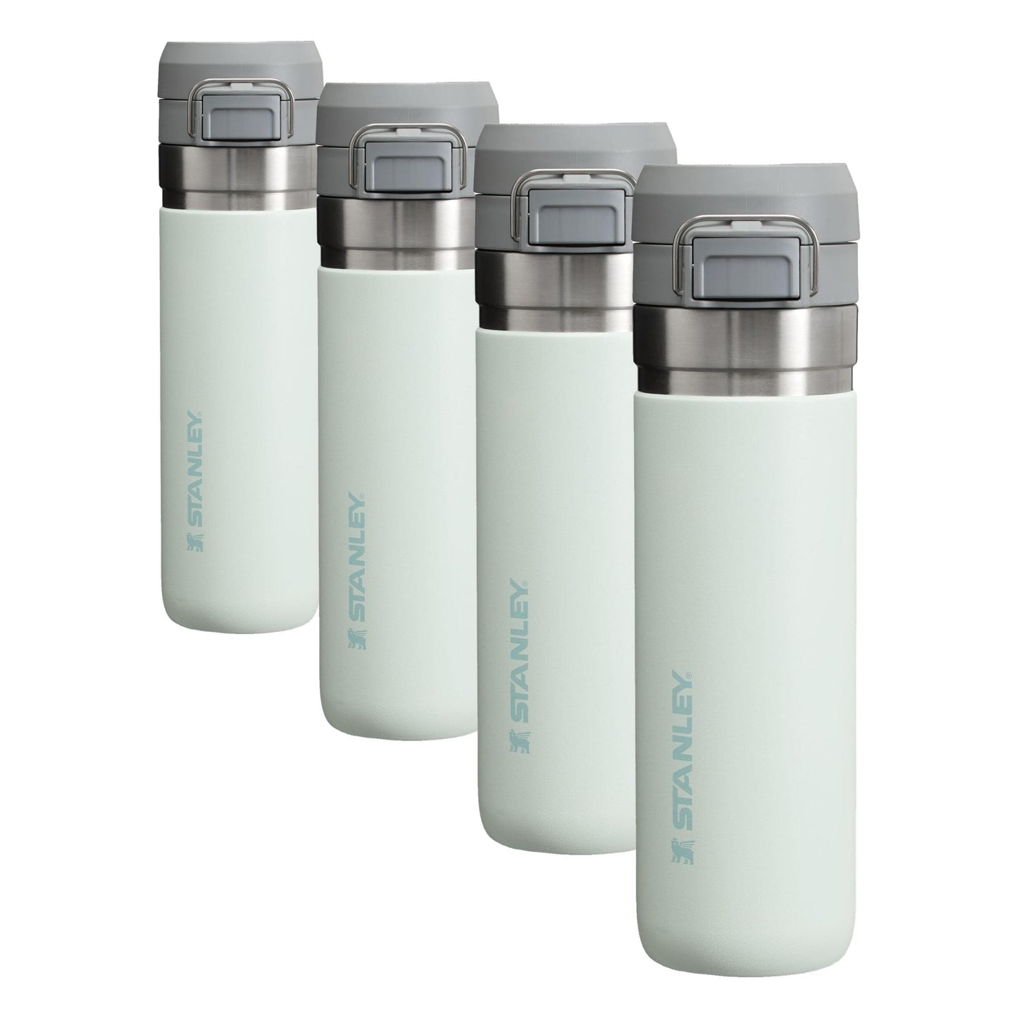 Stanley Quick Flip GO Water Bottle 24 oz | Push Button Lid | Leakproof and Packable for Travel and Sports | Insulated Stainless Steel | BPA-Free | Azure