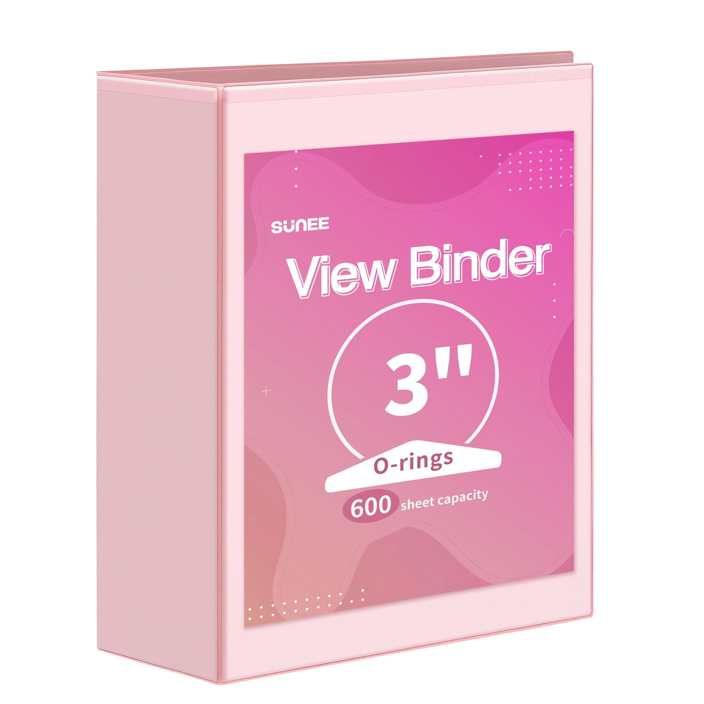 SUNEE 3 Ring Binder 1 Inch 1 Pack, Clear View Binder Three Ring PVC-Free (Fit 8.5x11 Inches) for School or Office Supplies, White