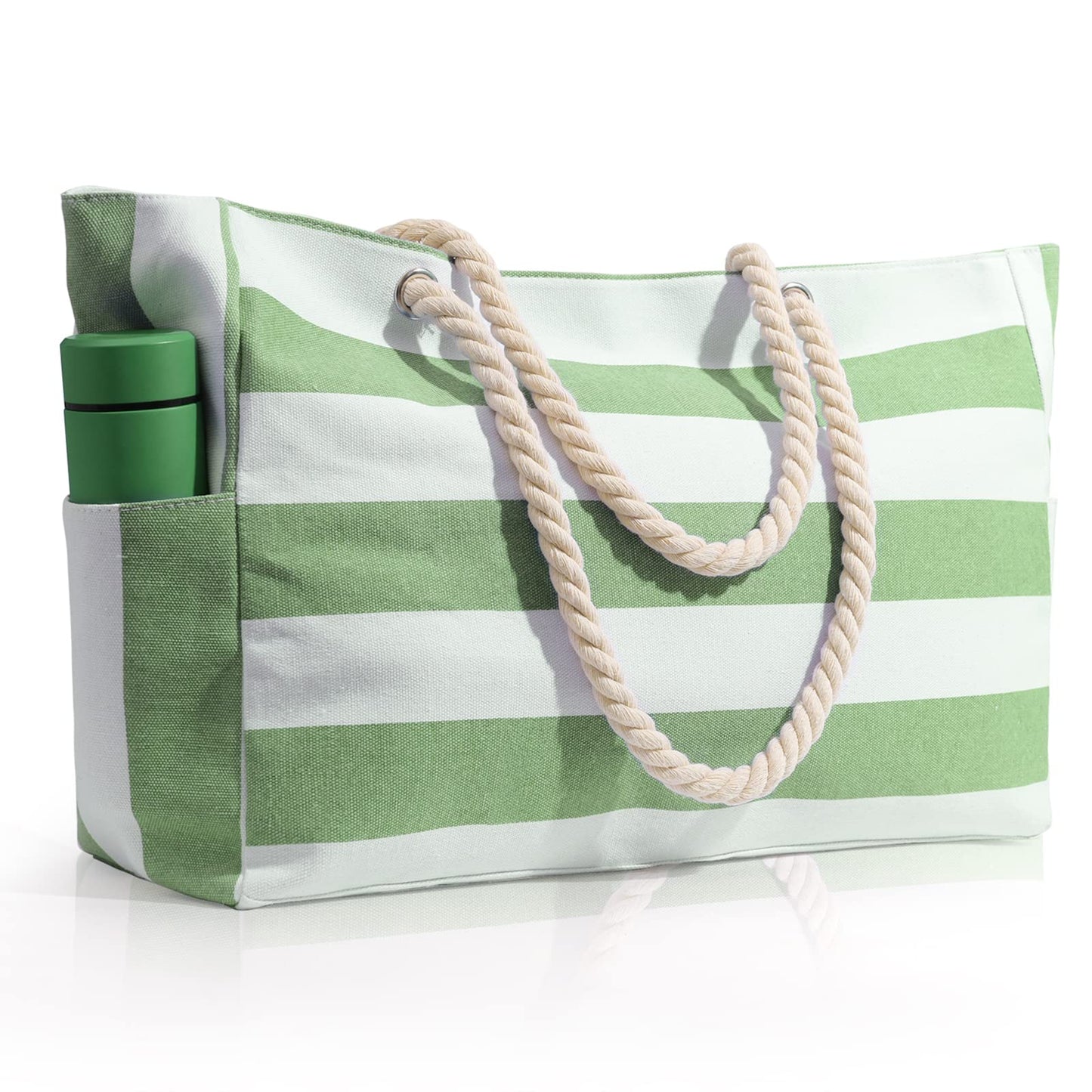 Beach Bag for Women Large Waterproof Pool Bag with Zipper, Sandproof Canvas Travel Tote Bags Gifts for Women