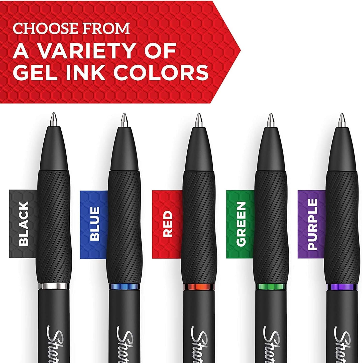 Sharpie S-Gel Gel Pens, Black Barrel, Medium Point (0.7mm), Black Gel Ink Pens, 12 Count - Home, Office, School, Journaling, Writing, Note-Taking, Teacher Supplies